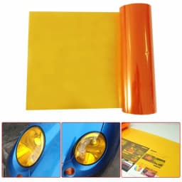 12"x12" Amber Orange Car Light Sticker Car Light Headlight Taillight PVC Tint Film Sticker Fog Light Rear Lamp Yellow Vinyl Film