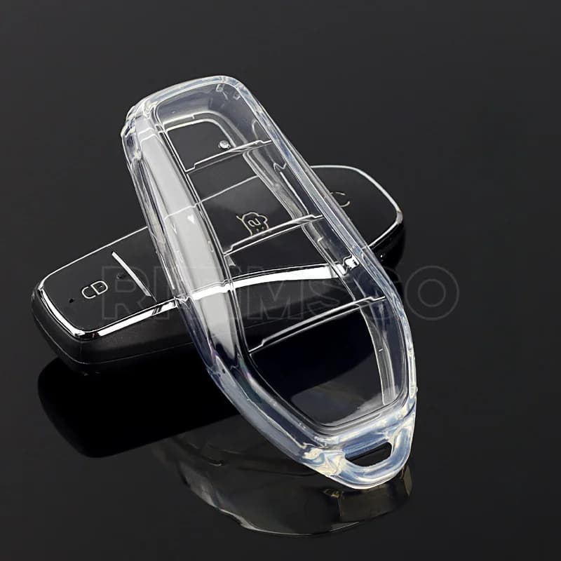 New Soft Transparent TPU Car Key Case for BYD Atto 3 Han EV Dolphin 4 Buttons Remote Control Protect Cover Auto Accessories