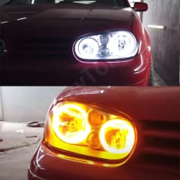 1 Warranty Durable SMD Cotton Light Switchback LED Angel Eye Halo Ring DRL Kit For Volkswagen Golf 4 golf4 MK4 R32 VR6 1998-2004