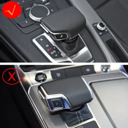 Car Console Gear Shift Handle Head Frame Cover Sticker Carbon Fiber Texture Decor For Audi A4 B9 A5 Q5 FY Q7 4M Auto Accessories