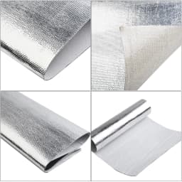 Car Heat Protection Foil Film High Temperature Resistant Fiberglass Aluminum Foil Tape Cloth Self-adhesive Heat Insulation Mat