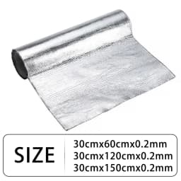 Car Heat Protection Foil Film High Temperature Resistant Fiberglass Aluminum Foil Tape Cloth Self-adhesive Heat Insulation Mat