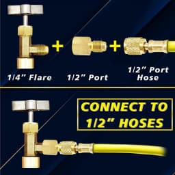 R134A Self-Sealing and Single Puncture Can Taps with Valve Core Removal Tool Self-Sealing and Puncture Style Refrigerant Can Tap