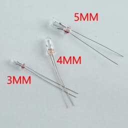 25Pcs Miniature 0.08A 3mm 4mm 5mm 12V Mini Lamp Light Bulb Edison Incandescent Filament Rice