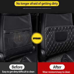 1Pc PU Leather Car Anti-Kick Mats Auto Seat Back Protector Cover For Children Kids Car Back Seat Anti-Dirty Pad Car Accessories