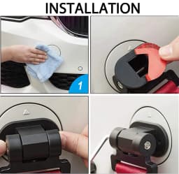 2 Designs Car Styling Trailer Hooks Sticker Decoration Car Auto Rear Front Trailer Simulation Racing Ring Vehicle Towing Hook