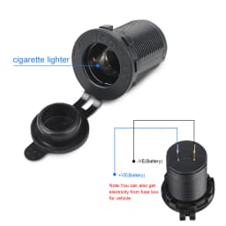 4 Colors Cigarette Lighter Socket 12V-24V Waterproof Plug Power Outlet Adapter Car Accessories for Marine Boat Motorcycle Truck
