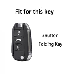 TPU Flip Folding Key Fob Cover Case For Citroen C3 C4 Berlingo 2021 For Peugeot 208 2008 301 308 3008 RCZ 508 408 2008 307