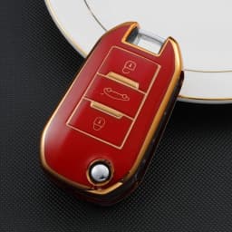 TPU Flip Folding Key Fob Cover Case For Citroen C3 C4 Berlingo 2021 For Peugeot 208 2008 301 308 3008 RCZ 508 408 2008 307