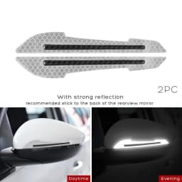 Reflective Stickers Warning Strip Tape Traceless Protective Car Sticker Warn on Car Rearview Mirror Exterior Auto Accessories