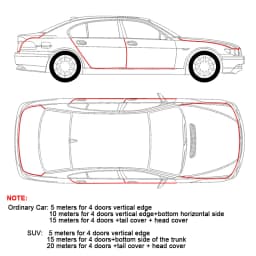 BLALION 10m Car Door Seal Edge Protector Door Guard Protective Strips Universal Automobiles Doors Trunk Hood Seal Sealant Strip