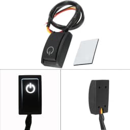 Car Push Button Latching Turn ON/OFF Switch, DC12V 200mA 2 4W LED Light, Durable And Reliable Easy Installation