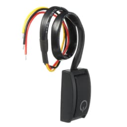 Car Push Button Latching Turn ON/OFF Switch, DC12V 200mA 2 4W LED Light, Durable And Reliable Easy Installation