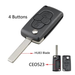 YIQIXIN For Peugeot 107 207 307 308 407 607 807 For Citroen C2 C3 C4 C5 C6 C8 Remote Car Key Shell HU83/VA2 Blade CE0523 CE0536