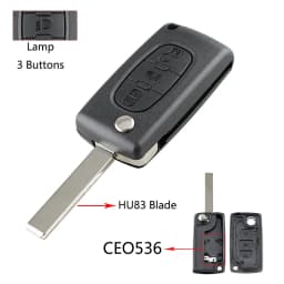 YIQIXIN For Peugeot 107 207 307 308 407 607 807 For Citroen C2 C3 C4 C5 C6 C8 Remote Car Key Shell HU83/VA2 Blade CE0523 CE0536
