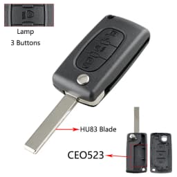 YIQIXIN For Peugeot 107 207 307 308 407 607 807 For Citroen C2 C3 C4 C5 C6 C8 Remote Car Key Shell HU83/VA2 Blade CE0523 CE0536