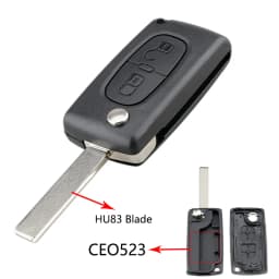 YIQIXIN For Peugeot 107 207 307 308 407 607 807 For Citroen C2 C3 C4 C5 C6 C8 Remote Car Key Shell HU83/VA2 Blade CE0523 CE0536