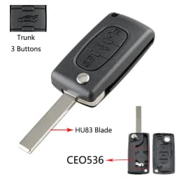 YIQIXIN For Peugeot 107 207 307 308 407 607 807 For Citroen C2 C3 C4 C5 C6 C8 Remote Car Key Shell HU83/VA2 Blade CE0523 CE0536