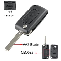 YIQIXIN For Peugeot 107 207 307 308 407 607 807 For Citroen C2 C3 C4 C5 C6 C8 Remote Car Key Shell HU83/VA2 Blade CE0523 CE0536