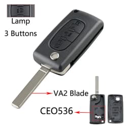 YIQIXIN For Peugeot 107 207 307 308 407 607 807 For Citroen C2 C3 C4 C5 C6 C8 Remote Car Key Shell HU83/VA2 Blade CE0523 CE0536