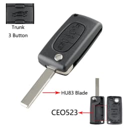YIQIXIN For Peugeot 107 207 307 308 407 607 807 For Citroen C2 C3 C4 C5 C6 C8 Remote Car Key Shell HU83/VA2 Blade CE0523 CE0536