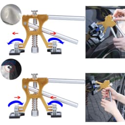 Car Dent Puller Kit Paintless Dent Golden Lifter Suction Cup Bridge Puller Dent Remove Tool Hail Damage Refrigerator Door Repair
