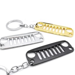 1PC Universal Medium Grid Keychain Key Ring for Jeep CJ JK TJ YJ XJ Car Front Grill Design Car Nini Cute Grill Keychain