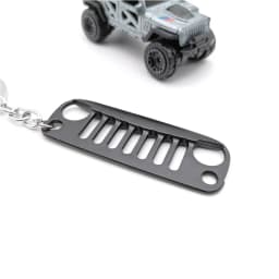 1PC Universal Medium Grid Keychain Key Ring for Jeep CJ JK TJ YJ XJ Car Front Grill Design Car Nini Cute Grill Keychain
