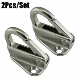 2 X Marine 316 Stainless Steel Spring Snap Fending Hook Fender Boat Hardware Marine Boat Spring Locked Fender Hooks Ready Stock