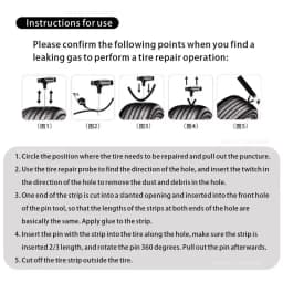 Car Tire Repair Kit Tubeless Tyre Puncture Repair Kit Studding Tool Set Bike Tire Replacement Tool Motorcycle Tire Repair Tool
