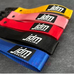 Hot Car Keytags Strap Keychain Emblem Nylon Webbing Blue Strap Keychain Key Chain with Steel Spring Clip Lanyard Accessory
