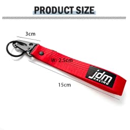 Hot Car Keytags Strap Keychain Emblem Nylon Webbing Blue Strap Keychain Key Chain with Steel Spring Clip Lanyard Accessory