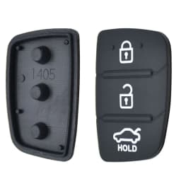 Replacement Rubber 3 Button Pad For Hyundai Creta I20 I40 Solaris ix35 ix45 Tucson Elantra Santa fe Remote Car Repair Key Fob