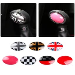 2PCS Car Gear Shift Cover Stickers Decals Styling Modification Accessories For MINI Cooper F56 F55 F54 F57 F60 COUNTRYMAN