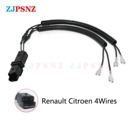 Car Horn Plug 4 Wires Corrugated Tube Dedicated Snail Horn Socket Conversion Adapter Car Speakers Single Horn Refit Double Horn