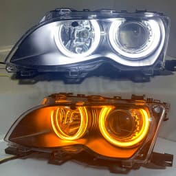 Crystal LED Angel Eyes For BMW E46 M3 E38 E39 E36 Xenon Headlight Tuning DTM Style Halo Rings DRL Daytime Light Retrofit 131mmx4