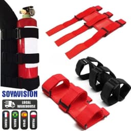 Adjustable Extinguisher Mount Strap Oxford Cloth Car Roll Bar Fire Safety Holder Belt for Jeep Wrangler TJ JK JL 1997-2018