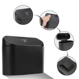 Storage Box Pressing Type Trash Can ABS Hanging Vehicle Garbage Dust Case Car Trash Bin