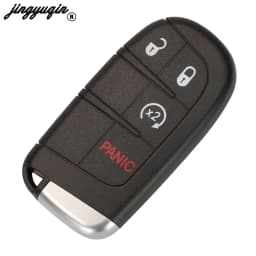 Jingyuqin For Jeep Grand Cherokee Dodge Ram 1500 Journey Charger Dart Challenger Durango Chrysler 300 Remote Key Shell 2/3/4/5BT