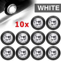 6/10x 12V 24V RED Side Mini Round 3/4" LED Marker Light Truck Trailer Boat Tractor Caravan ATV UTV RV Chassis Grille Signal Lamp