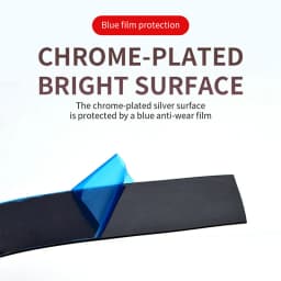 SEAMETAL Car Window Edge Protector Decorative Chrome Strip Non-Fading Waterproof Universal Soft Self-Adhesive Protective Strip