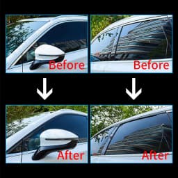 SEAMETAL Car Window Edge Protector Decorative Chrome Strip Non-Fading Waterproof Universal Soft Self-Adhesive Protective Strip