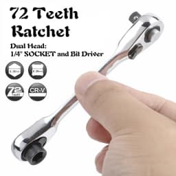 Mini Treble 1/4 Ratchet Wrench Double Ended Quick Socket Ratchet Wrench Screwdriver Hex Torque Wrenches Set Spanner