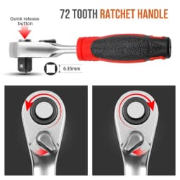 Mini Treble 1/4 Ratchet Wrench Double Ended Quick Socket Ratchet Wrench Screwdriver Hex Torque Wrenches Set Spanner