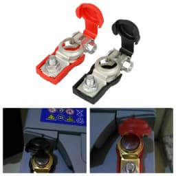 2pcs Negative Positive Auto Battery Cable Terminal Top Post Clamp For For SAE And DIN Batteries For All Cars