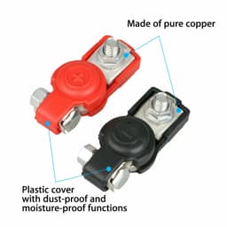 2pcs Negative Positive Auto Battery Cable Terminal Top Post Clamp For For SAE And DIN Batteries For All Cars