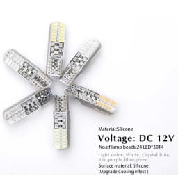 2/4/10pcs LED Silica Gel T10 Light Bulb Flashing Signal Lamp Clearance Lights Position Lamp Strobe Stoplight Warning Taillights
