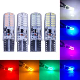 2/4/10pcs LED Silica Gel T10 Light Bulb Flashing Signal Lamp Clearance Lights Position Lamp Strobe Stoplight Warning Taillights