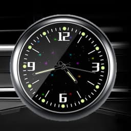 Luminous Car Clock Air Outlet Mini Quartz Clock With Clip Auto Ornament Internal Stick-On Waterproof Watch Car Accessories Gift