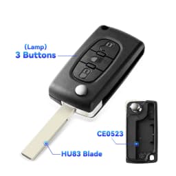 KEYYOU For Peugeot 206 408 1/2/3/4/5/6/807 Partner For Citroen C1/2/3/4/5/6/7/8 Xsara Picasso Remote Car Key Shell CE0523/36